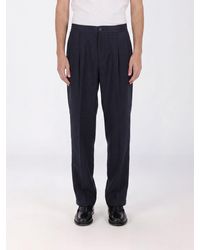 Herno - Pleated Linen And Cotton Blend Tailored Trousers - Lyst