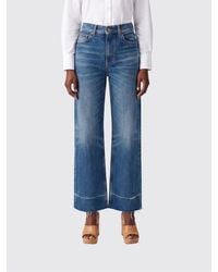Chloé - Chlo&Eacute High-Waisted Bootcut Cotton Denim Jeans With Rear Logo - Lyst