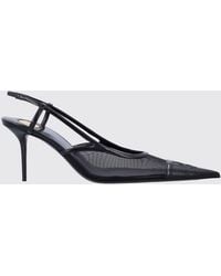Saint Laurent - Renée Leather Slingback Pumps With Medium Stiletto Heel - Lyst