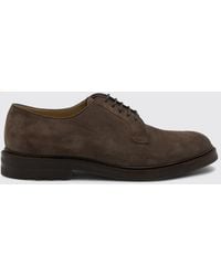 Brunello Cucinelli - Suede Calfskin Derby Shoes With Rubber Sole - Lyst