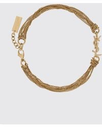 Saint Laurent - Metal Bracelet With Engraved Logo Detail - Lyst