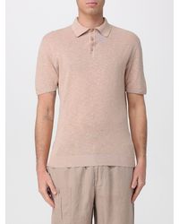 Blauer - Linen And Cotton Polo Shirt - Lyst