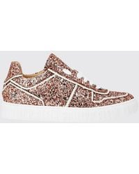 Philipp Plein - Low Top Glitter Technical Fabric Sneakers With Embroidery - Lyst