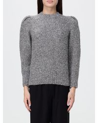 Isabel Marant - Virgin Wool Crewneck Jumper With Ruched Shoulders - Lyst