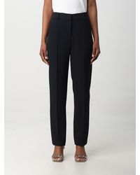 Emporio Armani - Viscose Blend Trousers - Lyst
