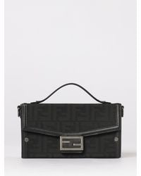 Fendi - Baguette Soft Trunk Canvas Bag With Ff Jacquard Monogram And Leather - Lyst