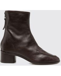 Hereu - Juliol Smooth Calfskin Ankle Boots With Round Toe - Lyst