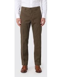Slowear - Slim Fit Stretch Cotton Chino Trousers With Slash Pockets - Lyst