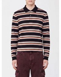 Marni - Long-Sleeved Striped Cotton Polo Shirt With Contrast Logo - Lyst
