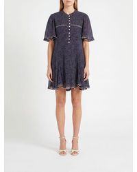 Isabel Marant - Daynia Polka-Dot Cotton Chemisier Mini Dress - Lyst