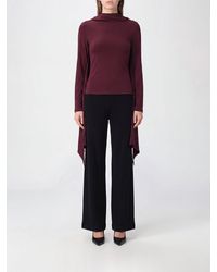 ROTATE BIRGER CHRISTENSEN - Slim Fit Viscose Blouse With Long Sleeves And Pussy-Bow Neck - Lyst