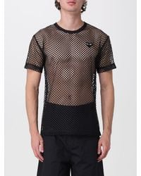 COMME DES GARÇONS PLAY - Comme Des Gar&Ccedil	Ons Play Mesh Nylon T-Shirt With Embroidered Logo - Lyst