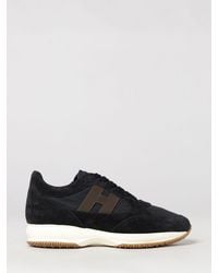 Hogan - H580 Suede And Mesh Sneakers With Side H Logo - Lyst