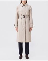 Max Mara - Single-Breasted Long Cotton Trench Coat With Adjustable Belt - Lyst