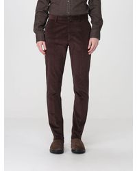 Brooksfield - Slim Fit Mid-Rise Velvet Trousers - Lyst