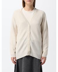Fabiana Filippi - V-Neck Wool Cardigan With Button Closure - Lyst