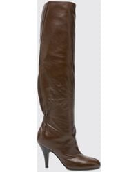 Phoebe Philo - Smooth Leather Over-The-Knee Boots With High Stiletto Heel - Lyst