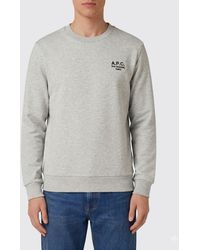A.P.C. - Cotton Crew-Neck Sweatshirt With Logo - Lyst