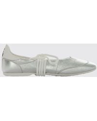 Patrizia Pepe - Dancing Skin Laminated Leather Ballerinas - Lyst