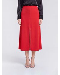Valentino Garavani - High-Waisted A-Line Midi Skirt - Lyst