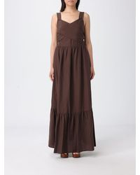 Liu Jo - Linen Blend Long Dress - Lyst