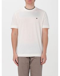 Emporio Armani - T-shirt in cotone con logo - Lyst