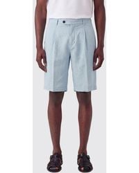 PT Torino - Linen And Cotton Blend Chino Shorts - Lyst
