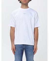 Drole de Monsieur - Cotton T-Shirt With Contrasting Logo And Dropped Shoulders - Lyst