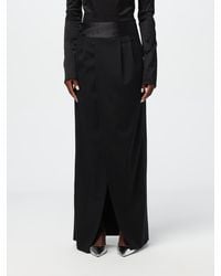 MM6 by Maison Martin Margiela - Falda Larga Plisada - Lyst