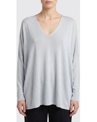Avant Toi - Silk V-Neck Sweater - Lyst