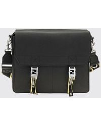 Fendi - Flow Calfskin Leather Crossbody Bag With Ff Monogram - Lyst