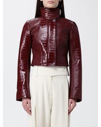 Sportmax - Crocodile Print Faux Leather Jacket - Lyst