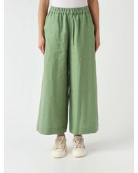 Max Mara - Linen Crop Trousers - Lyst