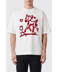 DSquared² - Short-Sleeved Cotton T-Shirt With Contrast Graphic Print - Lyst