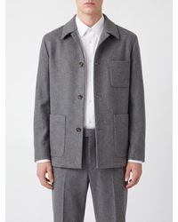 Lardini - Pure Cashmere Shirt Jacket With Patch Pockets And Classic Collar - Lyst