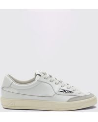 Autry - Windscape Low Top Leather Sneakers With Engraved Logo And Padded Ankle - Lyst