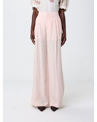 Twinset - Linen Blend Palazzo Trousers - Lyst