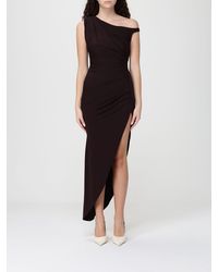 Elisabetta Franchi - Crêpe Jersey Asymmetric Dress - Lyst