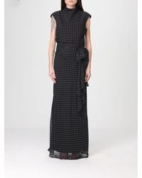 ROTATE BIRGER CHRISTENSEN - Langes Kleid Mit Bindegürtel - Lyst