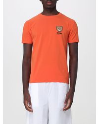 Moschino - Teddy Bear Print Cotton T-Shirt With Logo - Lyst