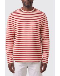 Junya Watanabe - Striped Long-Sleeve Cotton T-Shirt With Crew Neck - Lyst