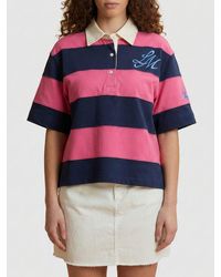 La Martina - Striped Cotton Polo Shirt With Logo - Lyst