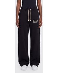 Barrow - Wide-Leg High-Waisted Cotton Jogging Trousers With Drawstring - Lyst