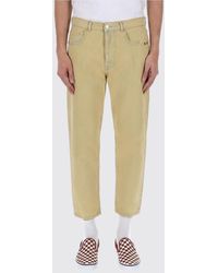 AMISH - Cropped Fit Cotton Denim Jeans - Lyst