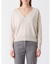 Roberto Collina - Merino Wool And Cashmere V-Neck Jumper With Dropped Shoulders - Lyst
