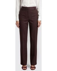 Victoria Beckham - Alina High-Waisted Wide-Leg Wool-Blend Trousers - Lyst
