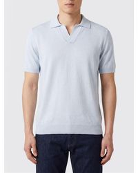 Tagliatore - Cotton And Linen Polo Shirt - Lyst