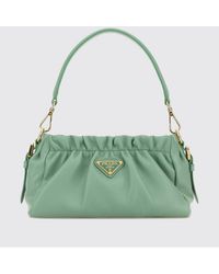 Prada - Gathered Nappa Leather Bag - Lyst