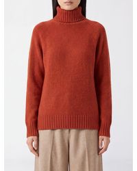 Drumohr - Lambswool Turtleneck Jumper With Dropped Shoulders - Lyst