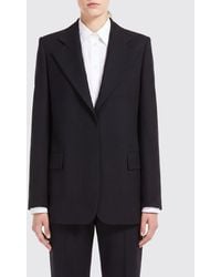 Sportmax - Single-Breasted Cropped Pure Wool Blazer With Peak Lapels - Lyst